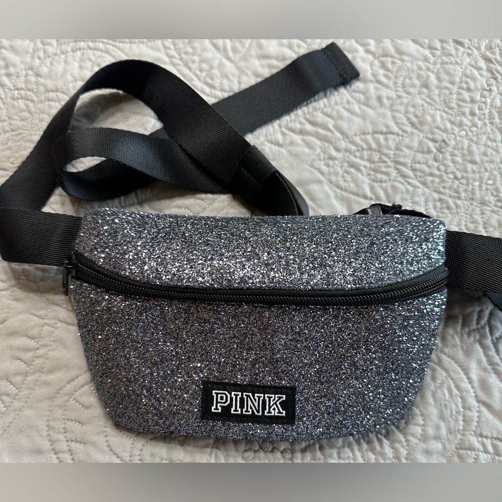 PINK Silver Glitter Adjustable Strap Fanny
